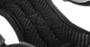 A close-up view of the padded mesh interior of a black dog harness. Produktbild-Vorschau