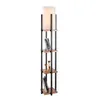 A floor lamp with shelves and a lampshade, displayed against a white background. Anteprima dell’immagine prodotto