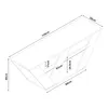 Tavolo TV 'Nome' 110x30x40cm effetto rovere Anteprima dell’immagine prodotto 3
