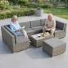 Mucola Lounge Set Polyrattan Gartenmöbel Rattanmöbel Produktbild-Vorschau 9