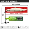 BRAST Alu Sonnenschirm Ampelschirm | 3x3m rechteckig | Produktbild-Vorschau 4