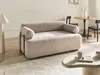 BELIANI 2-Sitzer Sofa Beige Bouclé Gepolstert mit Schwarzem Produktbild-Vorschau 2