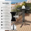 tectake® Stehtisch Eren rund mit Tischhusse bodenschonende Produktbild-Vorschau 2