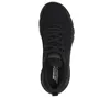 A top-down view of a black sneaker. Voir les images du produit