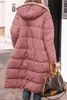 ASKSA Damen Lang Daunenmantel Warm Fleece Reversibel Produktbild-Vorschau 5