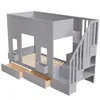 Lit superposé Merax 90 x 200 cm avec structure en bois, lit Voir les images du produit 8