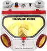 A sandblaster machine with yellow gloves visible inside. Anteprima dell’immagine prodotto