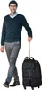 A man stands with a rolling backpack. Produktbild-Vorschau