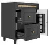 Lavabo da bagno indipendente nero 76x46x86,5 cm con Anteprima dell’immagine prodotto 13