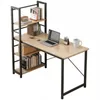 Computertisch mit Regal, modern, Loft, hellbraun Produktbild-Vorschau 1