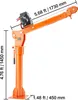 An orange electric pickup truck crane with dimensions indicated by text overlays. Anteprima dell’immagine prodotto