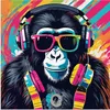ARTland Wandbild Alu für Innen & Outdoor DJ Affe 2 - KI Produktbild-Vorschau 1