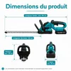 AJIEQAQ Taille-haie sans fil 21V, Moteur Brushless 1000W, Voir les images du produit 7