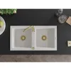 Mexen Mario 2-Becken-Granit-Spülbecken 820 x 436 mm, Weiß, Produktbild-Vorschau 4