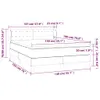 vidaXL Boxspringbett mit Matratze Blau 140x190 cm Stoff -  Produktbild-Vorschau 8