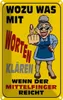vianmo Blechschild 18x12 cm Wozu Wörter Mittelfinger reicht Produktbild-Vorschau 1