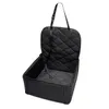 A black quilted dog car seat with straps is shown against a white background. Anteprima dell’immagine prodotto