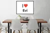 MuchoWow® Gerahmtes Poster Ich liebe - Evi - Mädchen 80x60 Produktbild-Vorschau 2