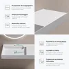 doporro Lavabo Bagno Sospeso 120 cm Rettangolare in Resina Anteprima dell’immagine prodotto 5
