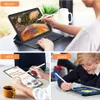 A collage showing a stylus pen being used for drawing, writing, and gaming on a tablet. Produktbild-Vorschau