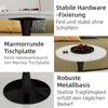 Mesa redonda para comedor de 70 cm, mesa auxiliar negra de Vista previa de la imagen del producto 3