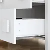 Großer Nachttisch 80x40x70cm Weiß mit 2 Schubladen, Produktbild-Vorschau 7