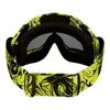 Occhiali da motocross gialli con lenti blu-viola Anteprima dell’immagine prodotto 2