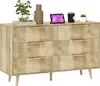 HOMCOM Commode 6 tiroirs meuble de rangement style Voir les images du produit 1