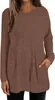 ASKSA Pullover Damen Elegant Basic Langarmshirt Oberteile Produktbild-Vorschau 3