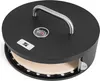A black round pizza oven with a silver handle and a thermometer on top, placed on a white background. Náhľad obrázku produktu
