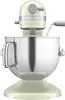 A cream-colored KitchenAid stand mixer with a silver bowl is shown against a white background. Produktbild-Vorschau