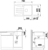 Blanco SONA 45 S lavello 780 x 500 mm antracite 519662 Anteprima dell’immagine prodotto 14