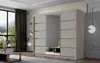 Šatní skříň se zrcadlem MILINA - 250 cm, kašmír Náhled obrázku produktu 1