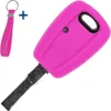 Auto Schlüssel Silikon Schutz Hülle + Schlüsselband Pink Produktbild-Vorschau 1