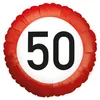 Folienballon Happy Birthday 50 Rund 45cm Helium 50. Produktbild-Vorschau 1