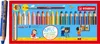 A product packaging for STABILO woody 3 in 1 colored pencils, showing the pencils, a brush, a sharpener, and illustrations of children drawing. Voir les images du produit