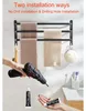 Handdoekenrek - Wandmontage - 80 cm - Mat zwart Productafbeelding-voorbeeld 6