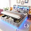 Letto matrimoniale contenitore 180x200 cm imbottito con Anteprima dell’immagine prodotto 1