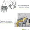 Houpací křeslo Juskys Cadras ve světle šedé barvě s Náhled obrázku produktu 5