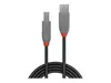 LINDY USB 2.0 Kabel Typ A/B Anthra Line M/M 1m Produktbild-Vorschau 3