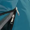 A close-up view of a teal-colored tent with two zippers visible. Anteprima dell’immagine prodotto