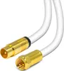 Close-up of two coaxial cable connectors on a white background. Produktbild-Vorschau