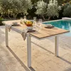 Ausziehbarer Gartentisch aus Aluminium und Polywood Produktbild-Vorschau 2