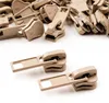 10 Zipper für Profil-Reißverschlüsse m. 5mm Profilschiene dunkelbeige Produktbild-Vorschau