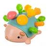 A toy hedgehog with colorful spikes on a white background. Náhľad obrázku produktu