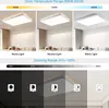 Collage showing a ceiling light in different color temperatures and dimming levels. Produktbild-Vorschau