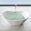 doporro Baignoire îlot Ovale pour Salle de Bain 150cm Blanc Voir les images du produit 2
