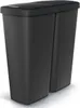 MONZANA® Mülleimer Küche 50L 2 Fächer mit Deckel Druckknopf Produktbild-Vorschau 1