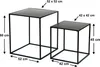 DanDiBo Couchtisch Schwarz Metall 2er Set Beistelltisch Produktbild-Vorschau 2