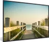 MuchoWow® MuchoWow® Gerahmtes Poster Zaun - Weg - Meer Produktbild-Vorschau 1